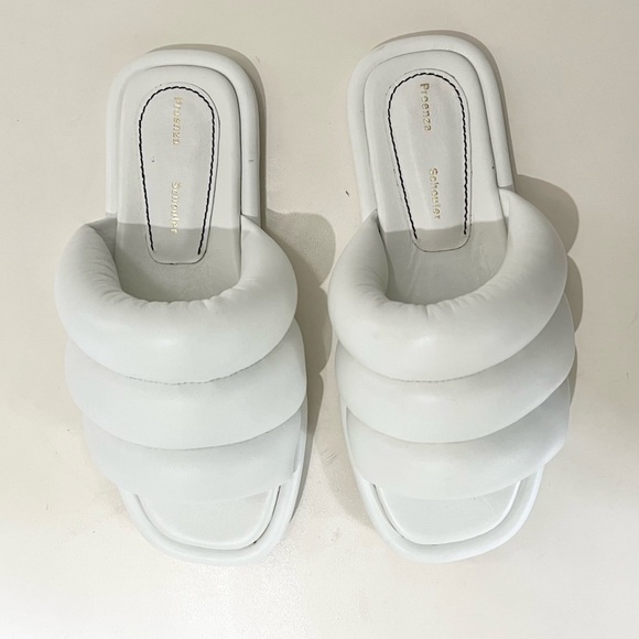 Proenza Schouler NWT Leather slip on sandals Made in Italy EU 36 US 6 white - Picture 5 of 8